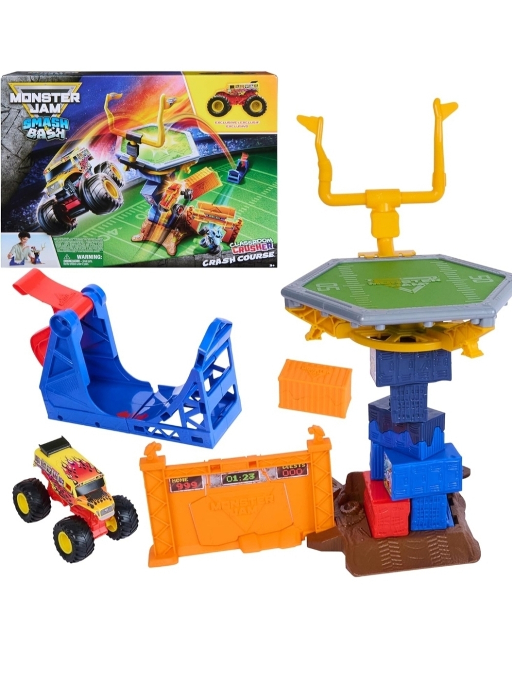 Monster Jam Smash & Bash Crash Course Playset with Launcher